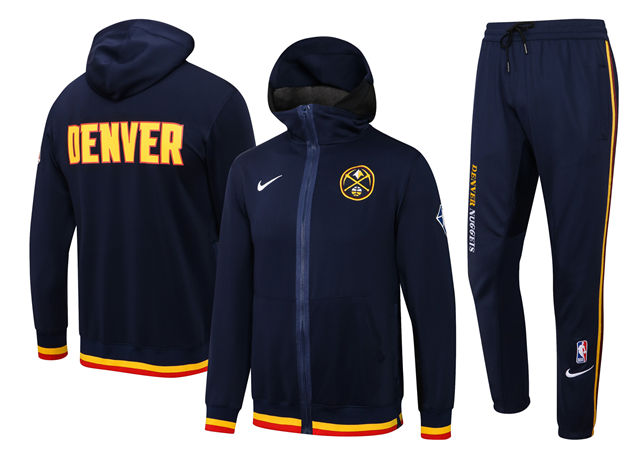 ENSEMBLE DENVER NUGGETS (SURVÊTEMENT VESTE À CAPUCHE + PANTALON JOGGING)