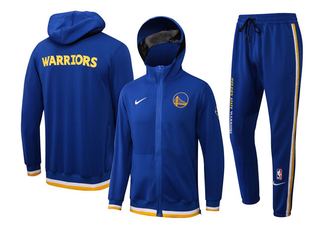 ENSEMBLE GOLDEN STATE WARRIORS (SURVÊTEMENT VESTE À CAPUCHE + PANTALON JOGGING)